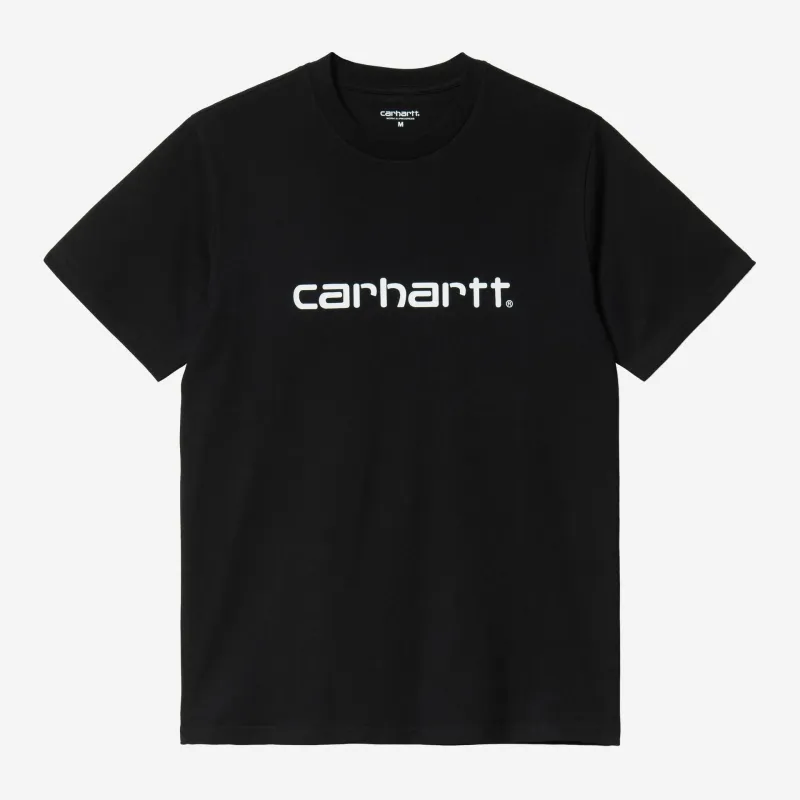 Carhartt WIP Mens Script T-Shirt | Black / White sold by The Foot Factory