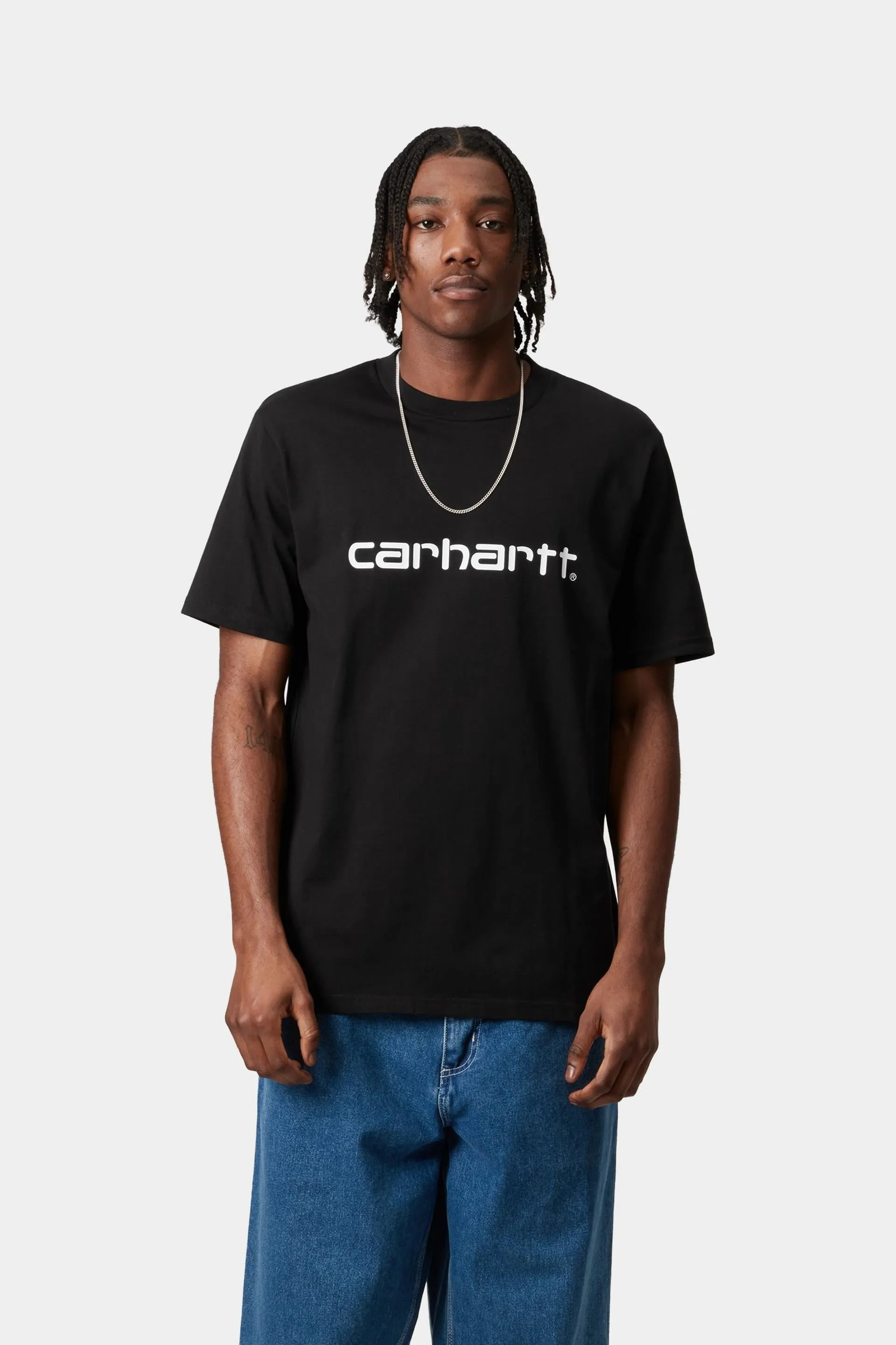 Carhartt WIP Mens Script T-Shirt | Black / White sold by The Foot Factory product image thumbnail 3