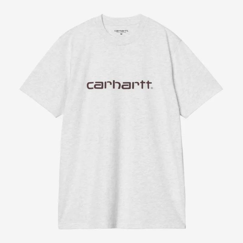 Carhartt WIP Mens Script T-Shirt | Ash Heather sold by The Foot Factory