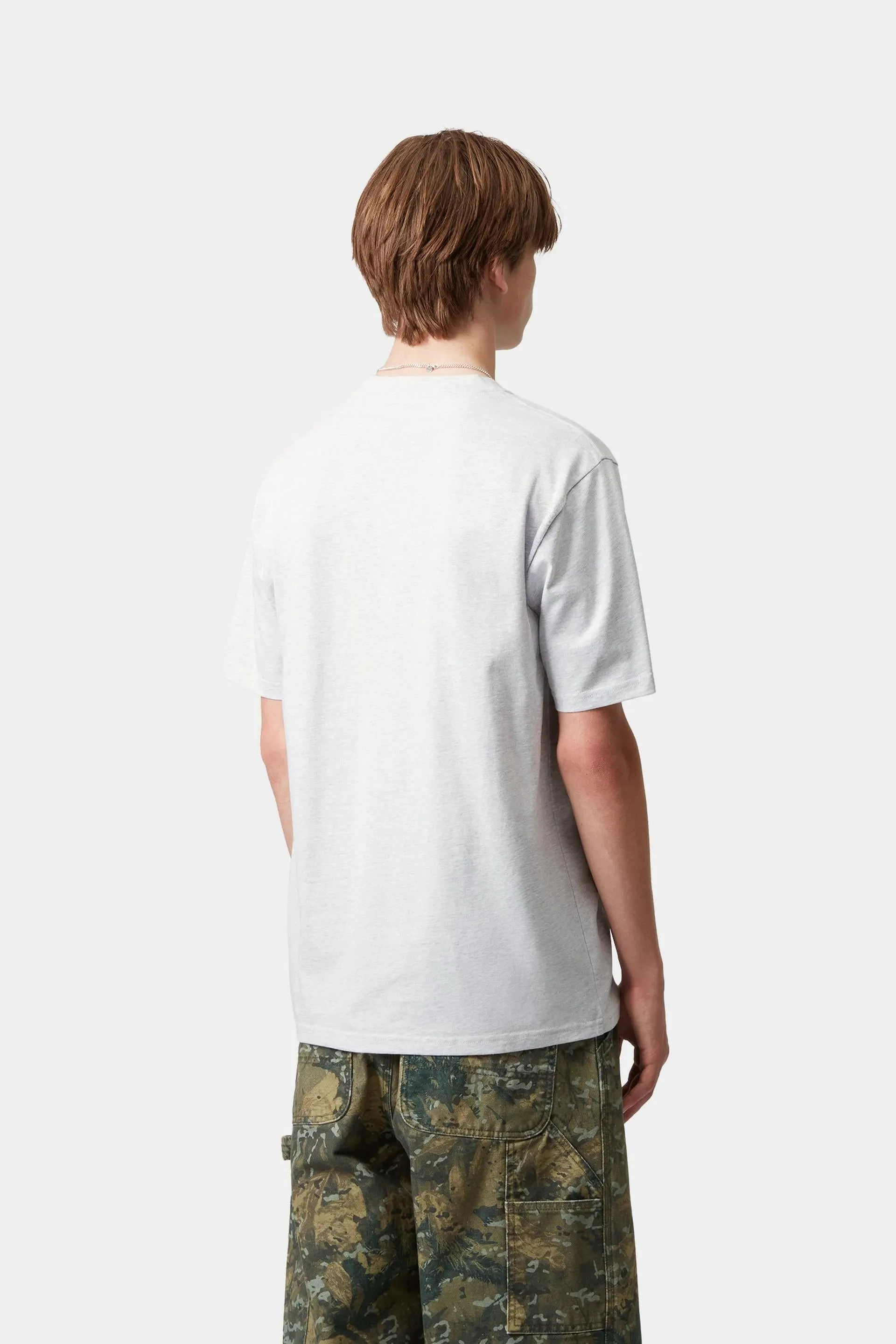 Carhartt WIP Mens Script T-Shirt | Ash Heather sold by The Foot Factory product image thumbnail 4
