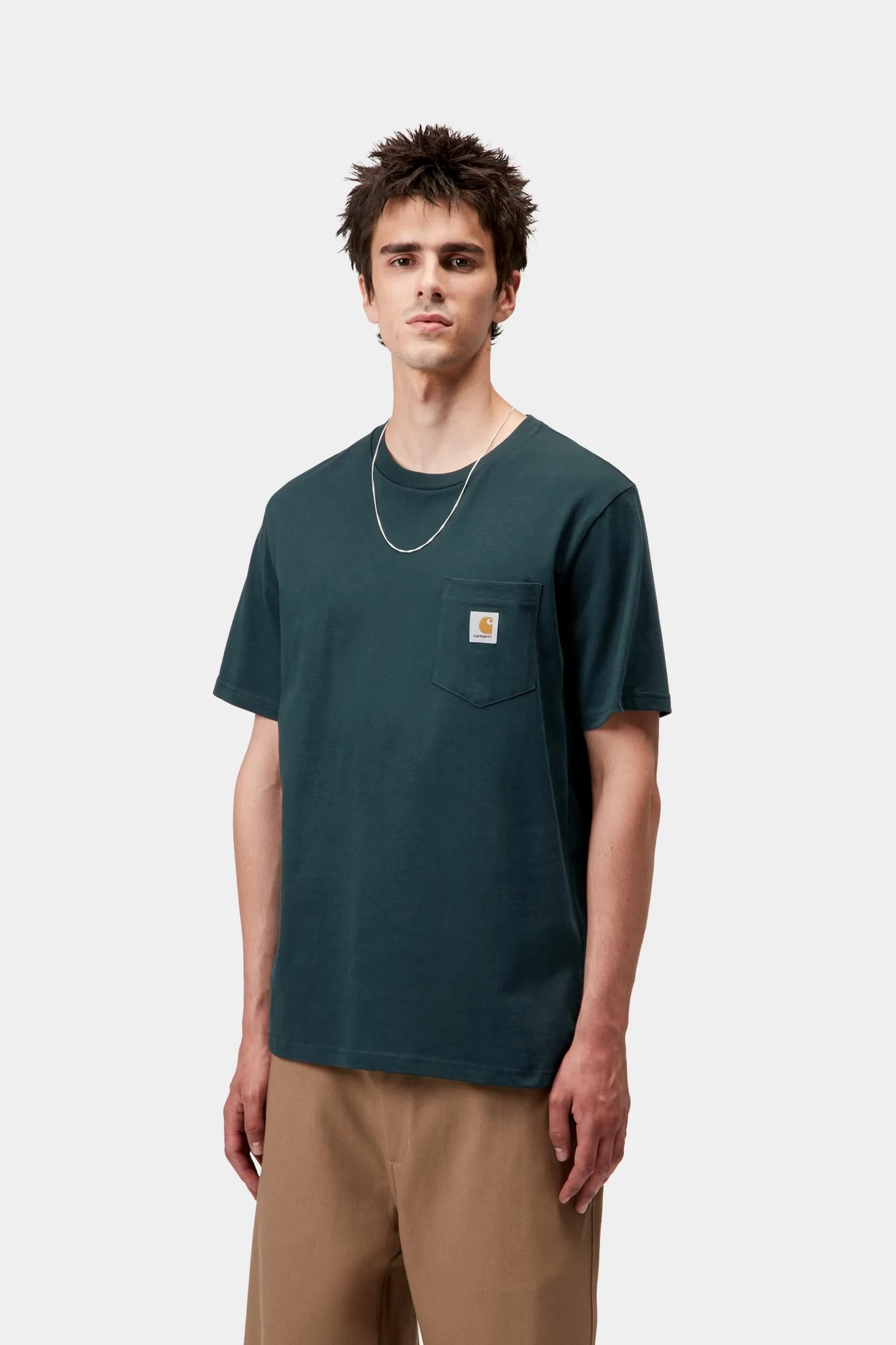Carhartt WIP Mens Pocket T-Shirt | Deep Lagoon sold by The Foot Factory product image thumbnail 3