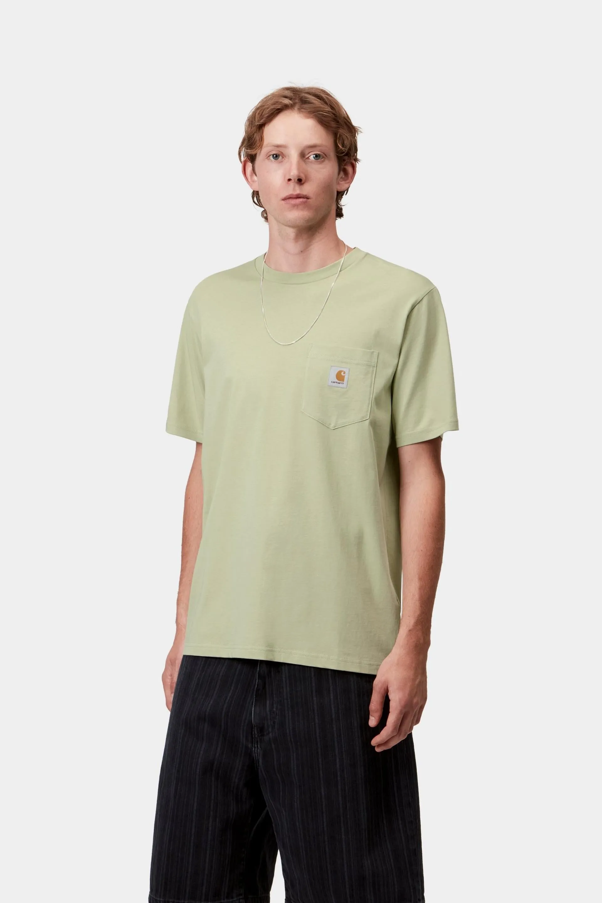 Carhartt WIP Mens Pocket T-Shirt | Pale Olive sold by The Foot Factory product image thumbnail 3