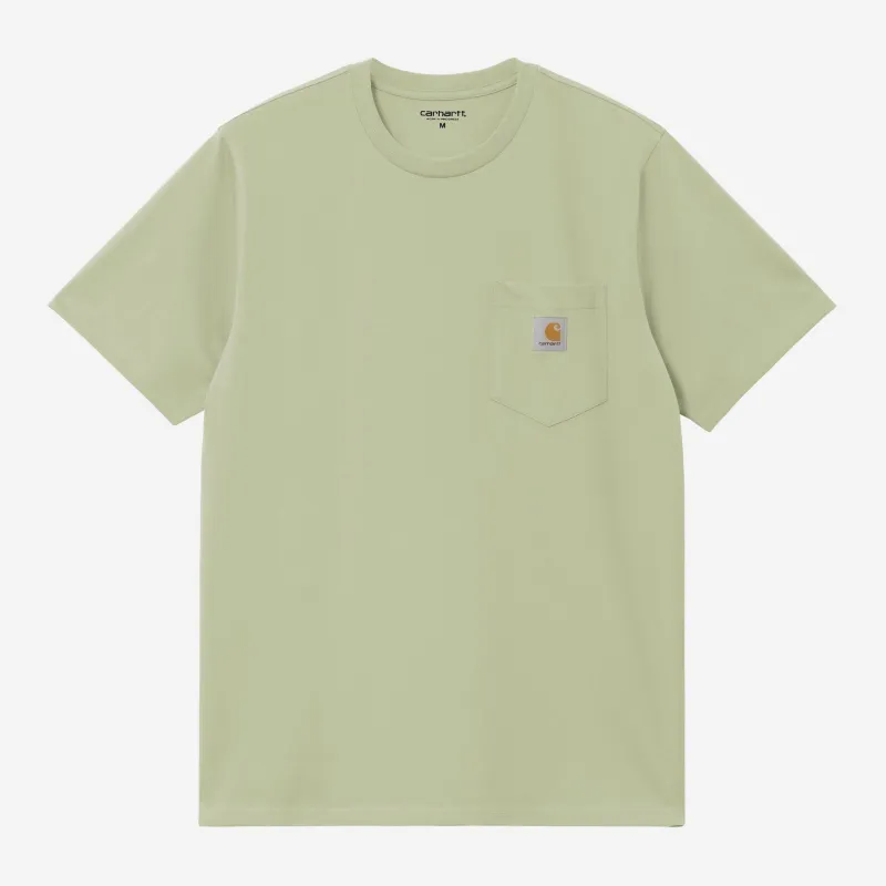 Carhartt WIP Mens Pocket T-Shirt | Pale Olive sold by The Foot Factory