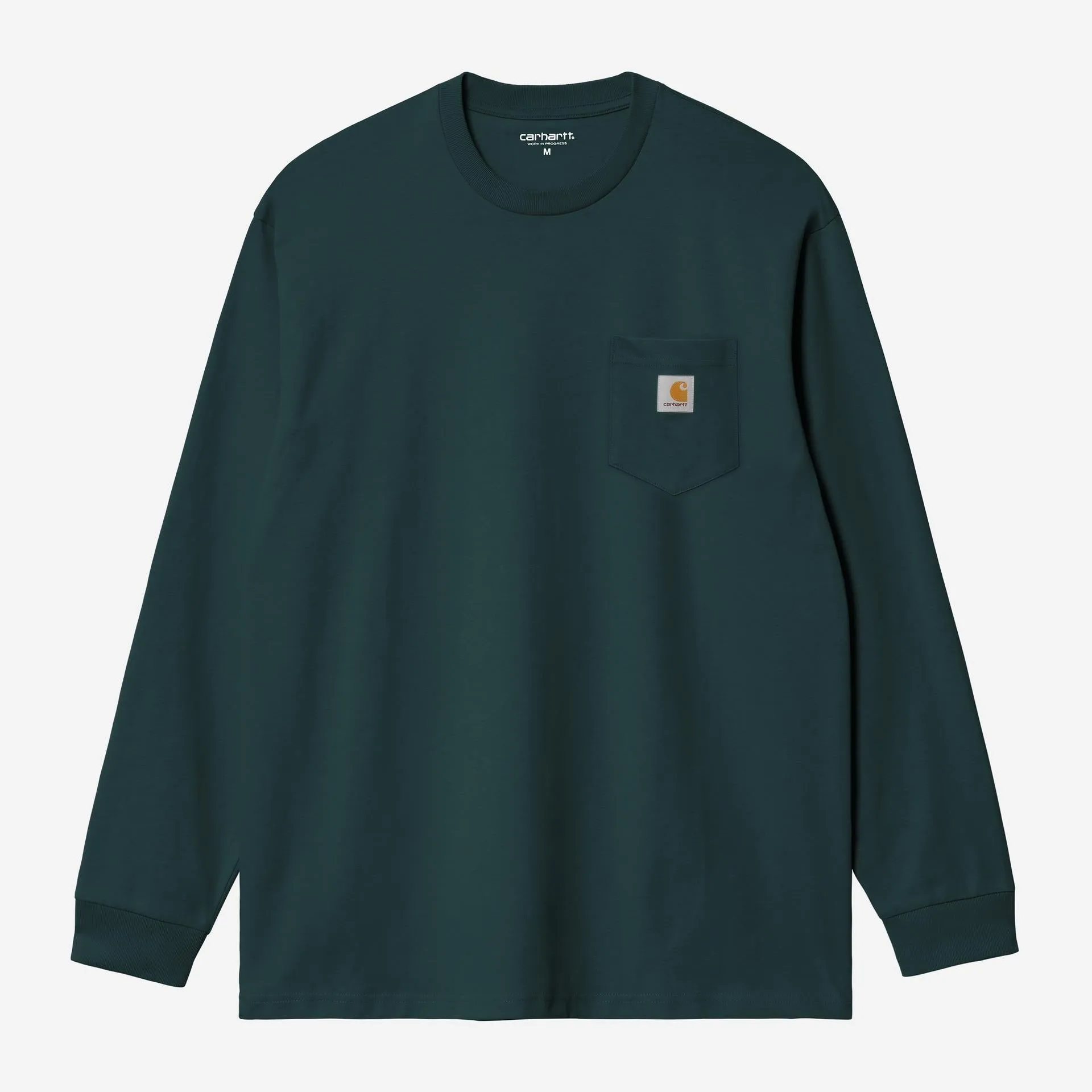 Carhartt WIP Mens Pocket Long Sleeve T-Shirt | Deep Lagoon sold by The Foot Factory