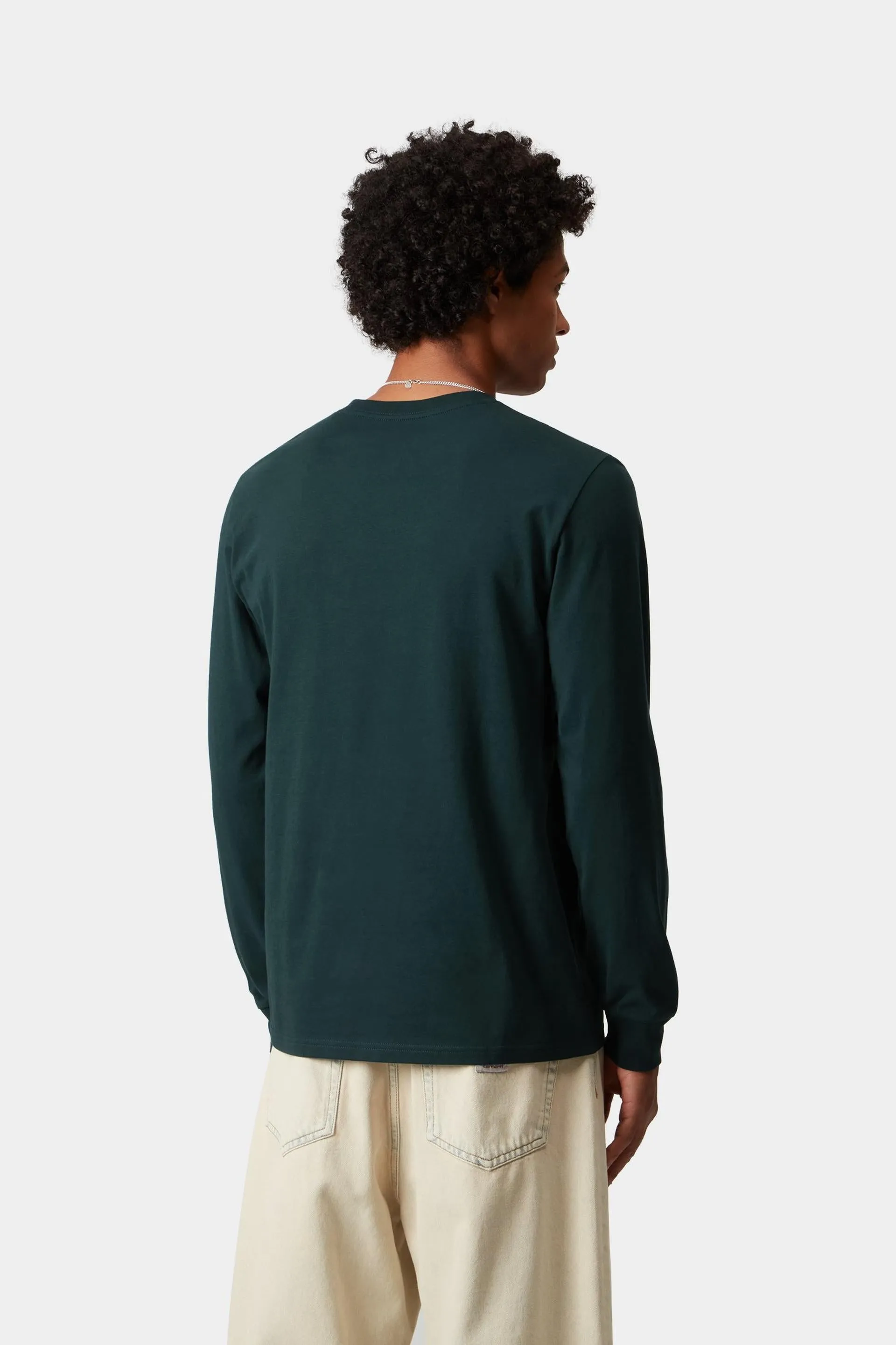 Carhartt WIP Mens Pocket Long Sleeve T-Shirt | Deep Lagoon sold by The Foot Factory product image thumbnail 4