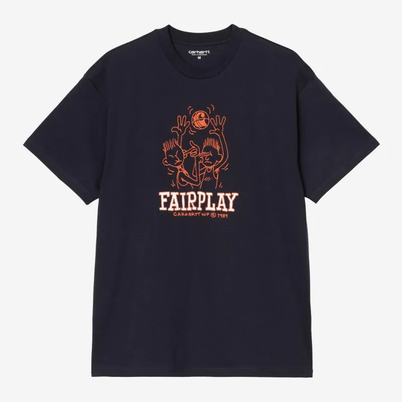 Carhartt WIP Mens Fairplay T-Shirt | Dark Navy sold by The Foot Factory