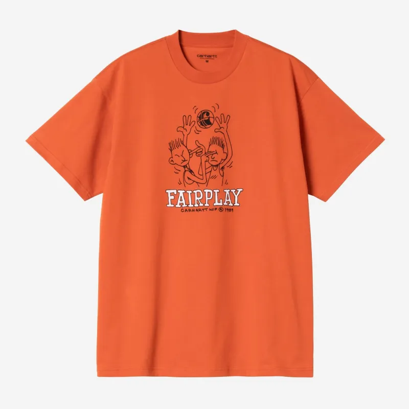 Carhartt WIP Mens Fairplay T-Shirt | Persimmon sold by The Foot Factory