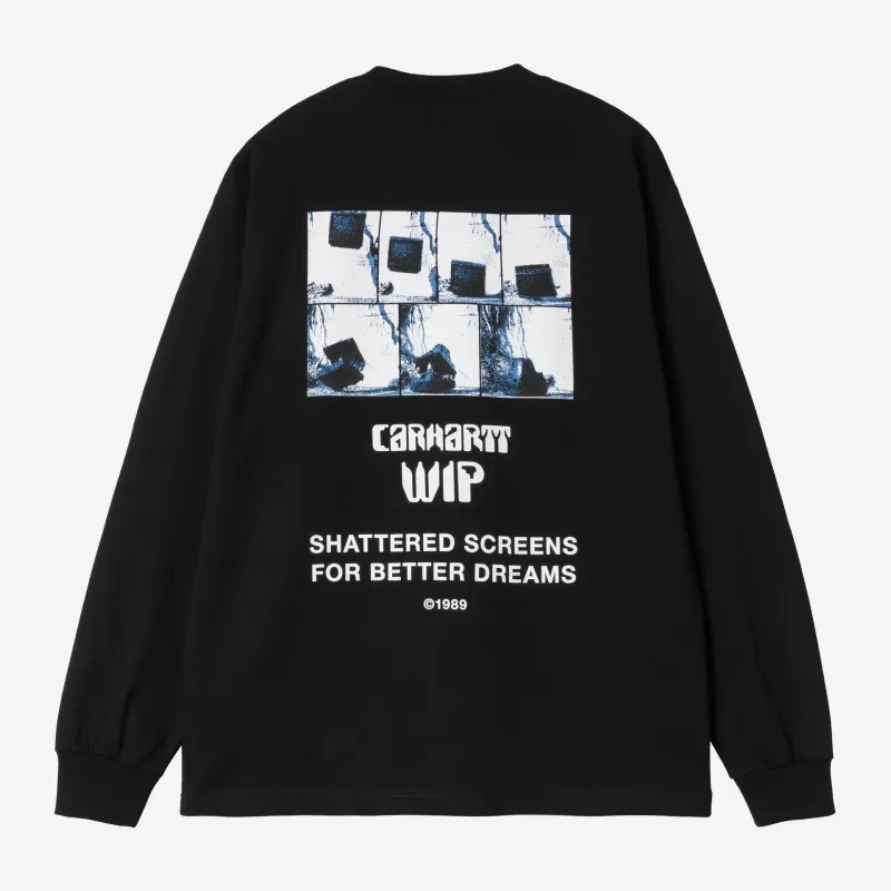 Carhartt WIP Mens Better Dreams Long Sleeve T-Shirt | Black made by Carhartt WIP