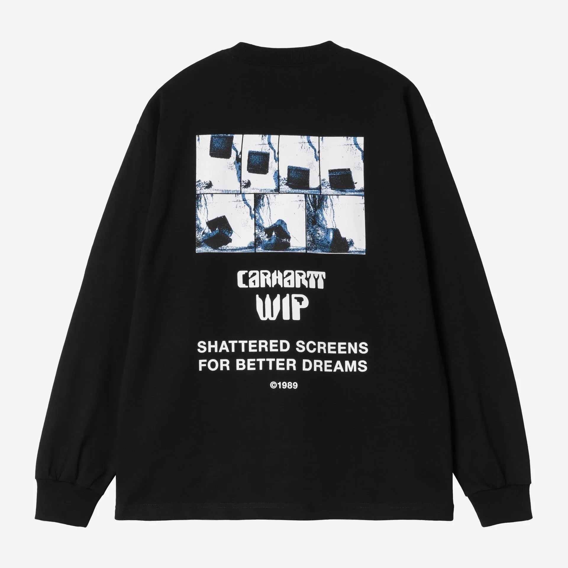 Carhartt WIP Mens Better Dreams Long Sleeve T-Shirt | Black sold by The Foot Factory