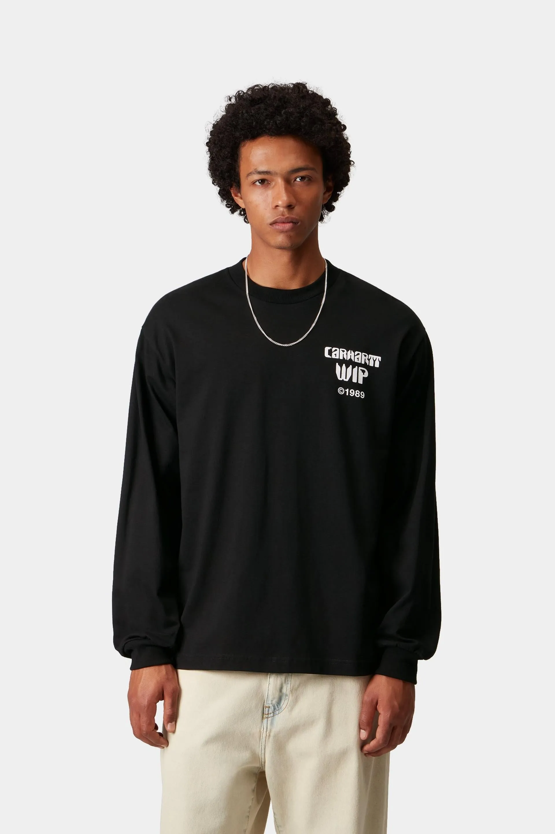 Carhartt WIP Mens Better Dreams Long Sleeve T-Shirt | Black sold by The Foot Factory product image thumbnail 3