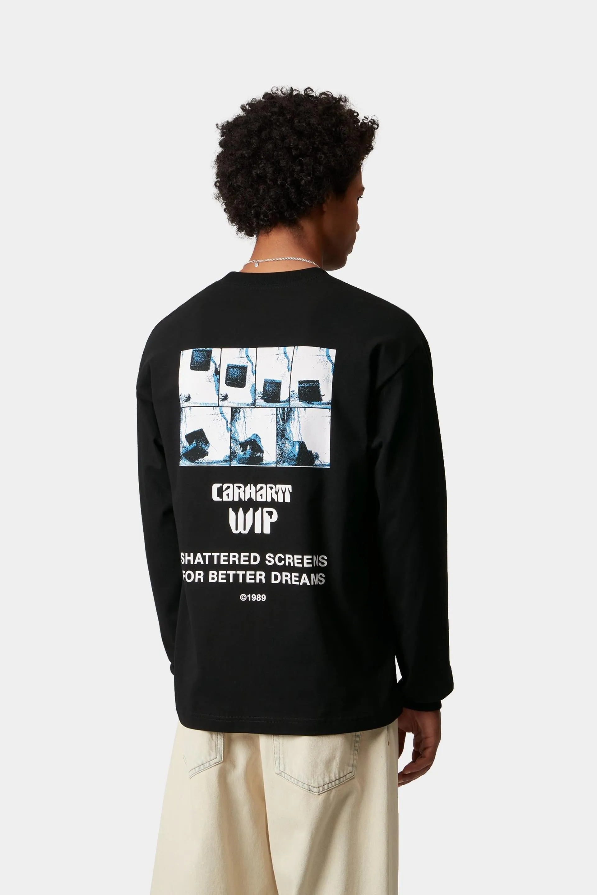 Carhartt WIP Mens Better Dreams Long Sleeve T-Shirt | Black sold by The Foot Factory product image thumbnail 4