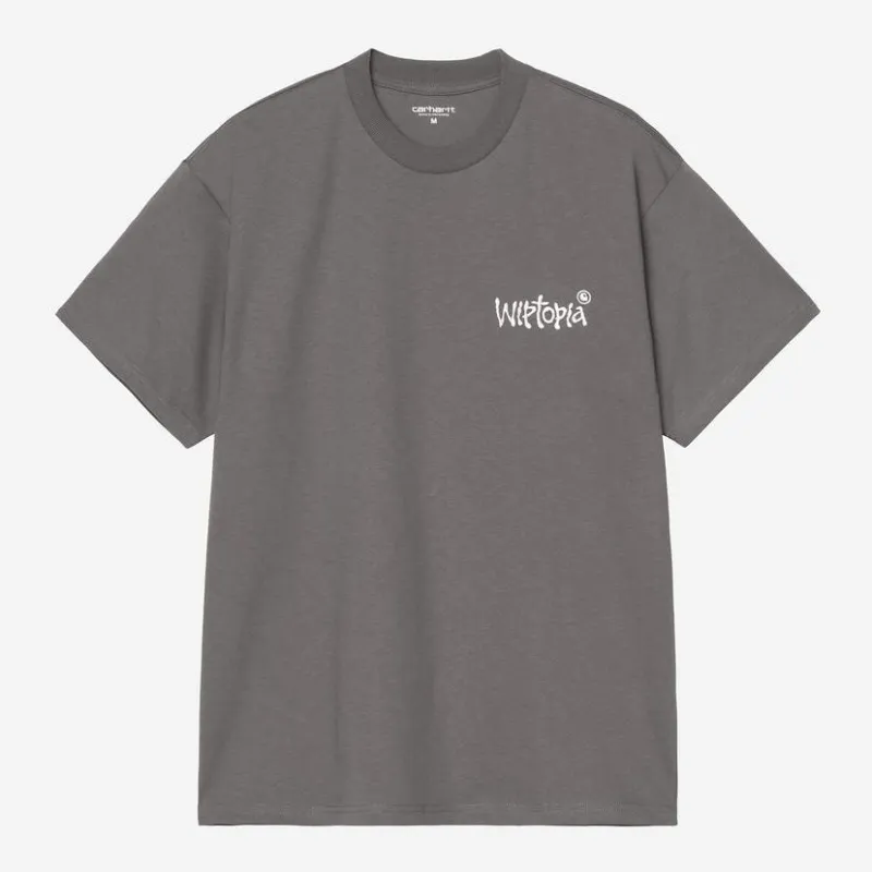 Carhartt WIP Mens Wiptopia Script T-Shirt | Porphyry sold by The Foot Factory