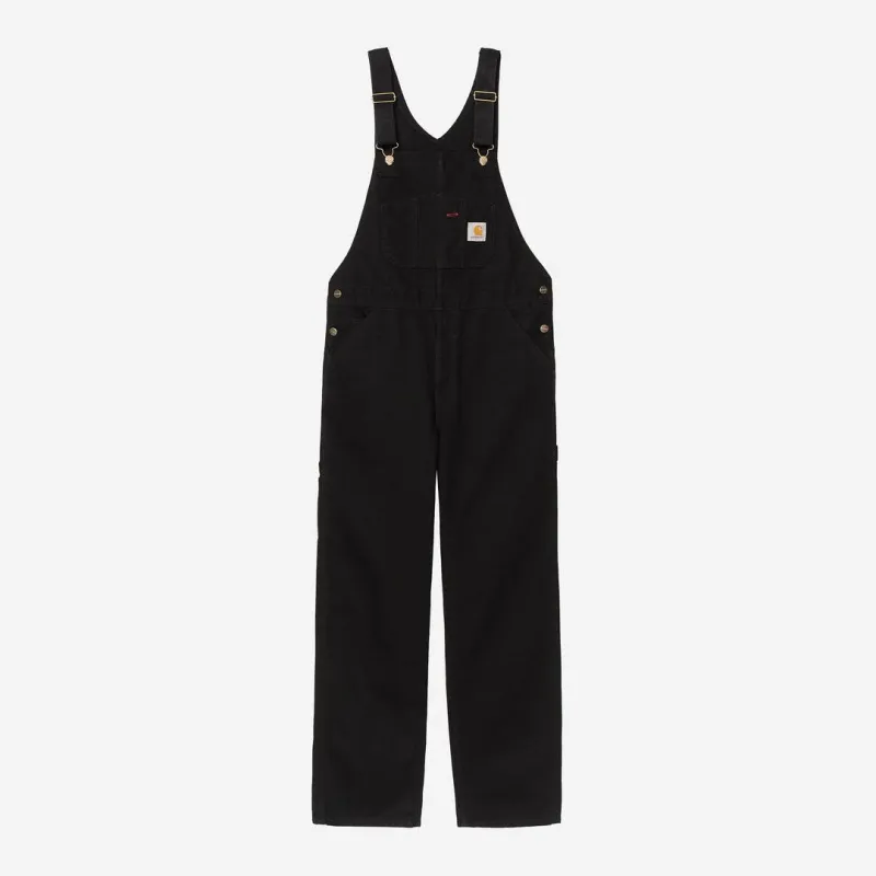 Carhartt WIP Mens Dearborn Canvas Bib Overall | Black Rinsed sold by The Foot Factory