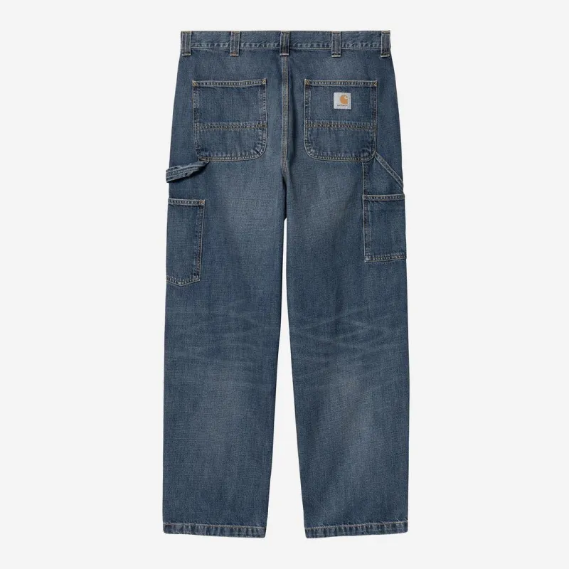 Carhartt WIP Mens OG Single Knee Camano Denim Pant | Blue Dark Used Wash sold by The Foot Factory