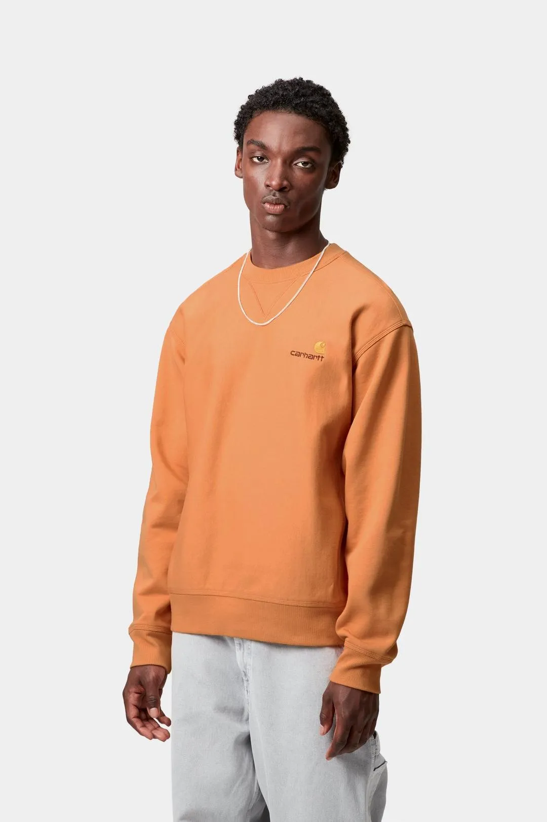 Carhartt WIP Mens American Script Sweat Top | Redhaven sold by The Foot Factory product image thumbnail 3