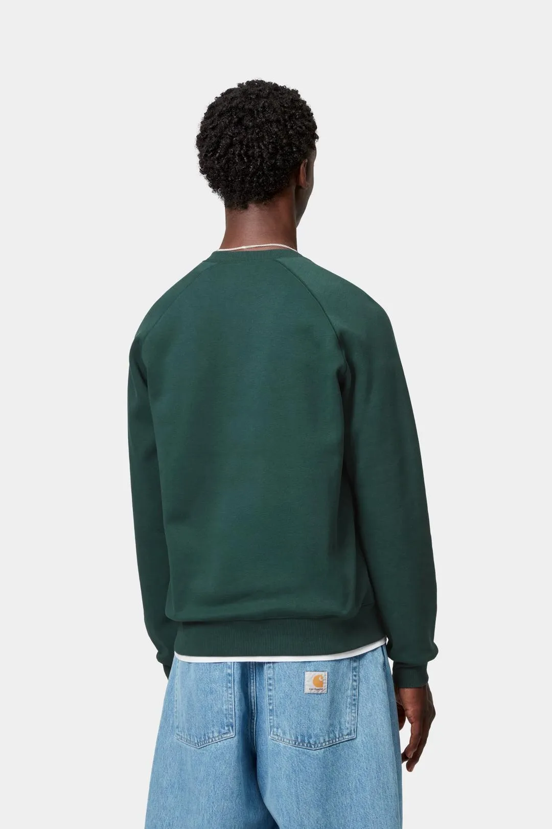 Carhartt WIP Mens Chase Sweat Top | Dark Fir sold by The Foot Factory product image thumbnail 4