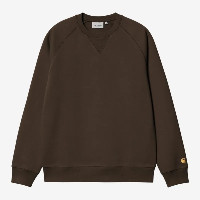 Carhartt WIP Mens Chase Sweat Top | Tobacco sold by The Foot Factory