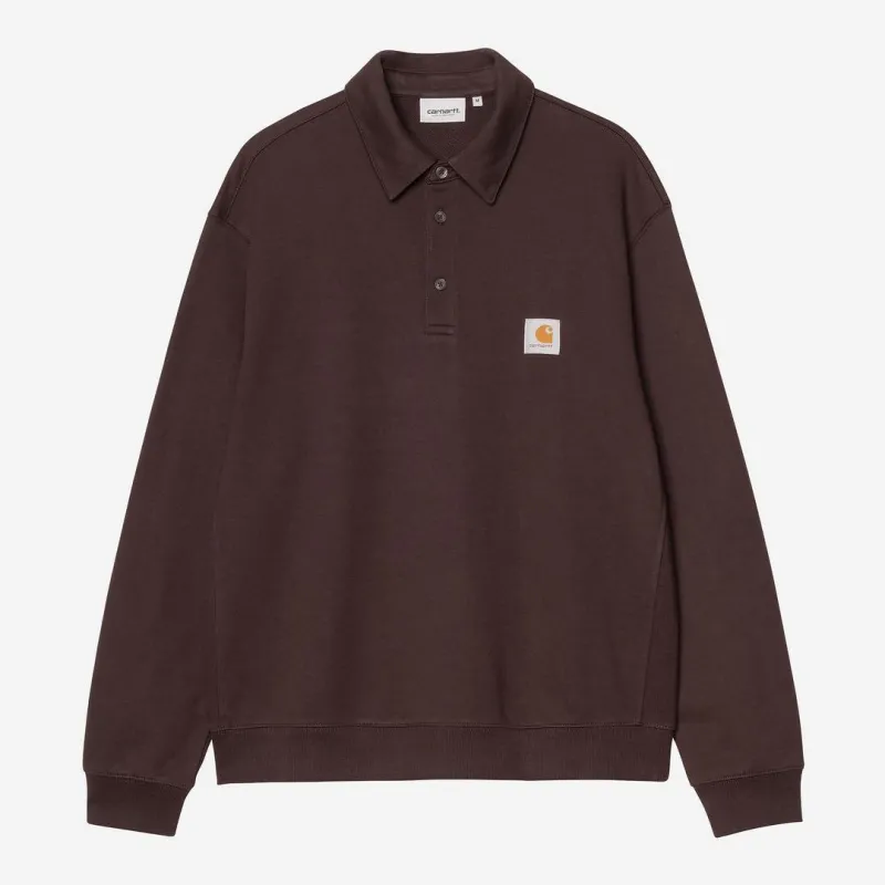 Carhartt WIP Mens Polo Sweatshirt | Palisander sold by The Foot Factory