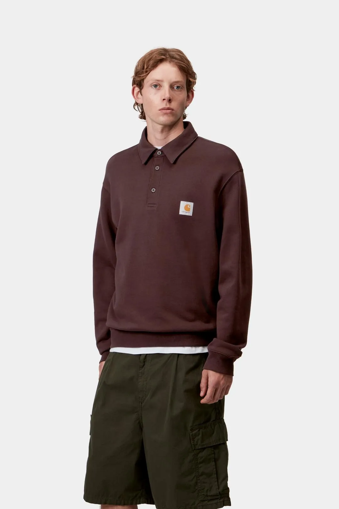 Carhartt WIP Mens Polo Sweatshirt | Palisander sold by The Foot Factory product image thumbnail 3