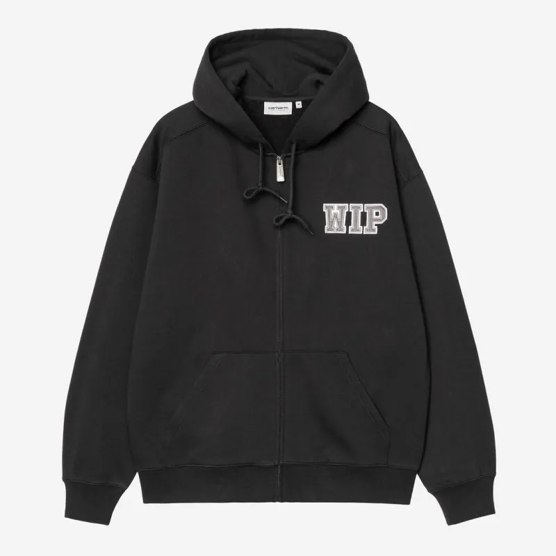 Carhartt WIP Mens Mini WIP Zip Front Hoodie | Black sold by The Foot Factory