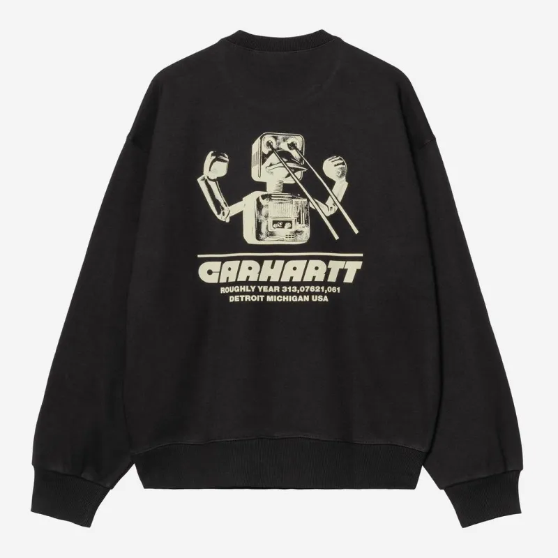 Carhartt WIP Mens Wiptopia Sweatshirt | Black sold by The Foot Factory