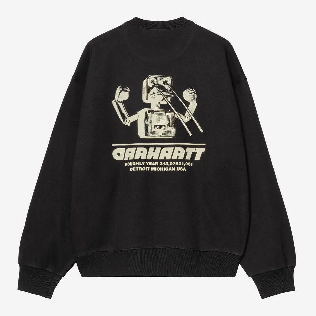 Carhartt WIP Mens Wiptopia Sweatshirt | Black sold by The Foot Factory