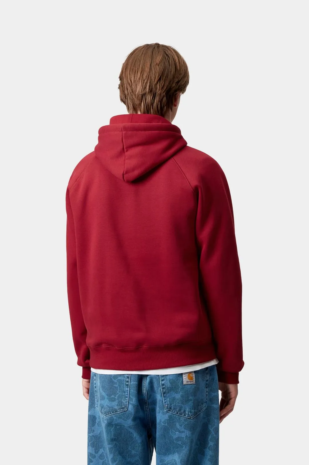 Carhartt WIP Mens Chase Hoodie | Scarlet sold by The Foot Factory product image thumbnail 4