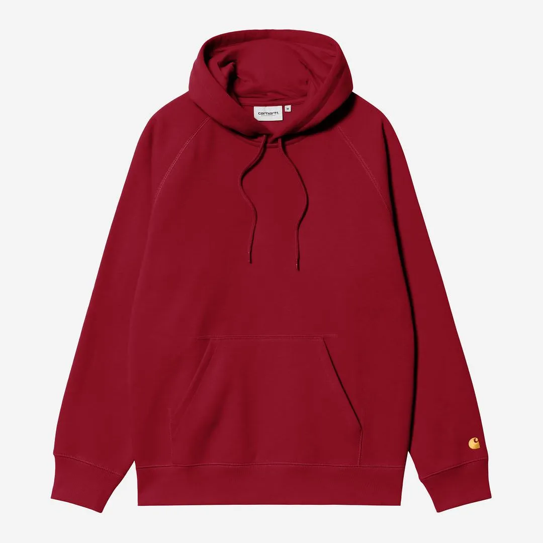 Carhartt WIP Mens Chase Hoodie | Scarlet sold by The Foot Factory