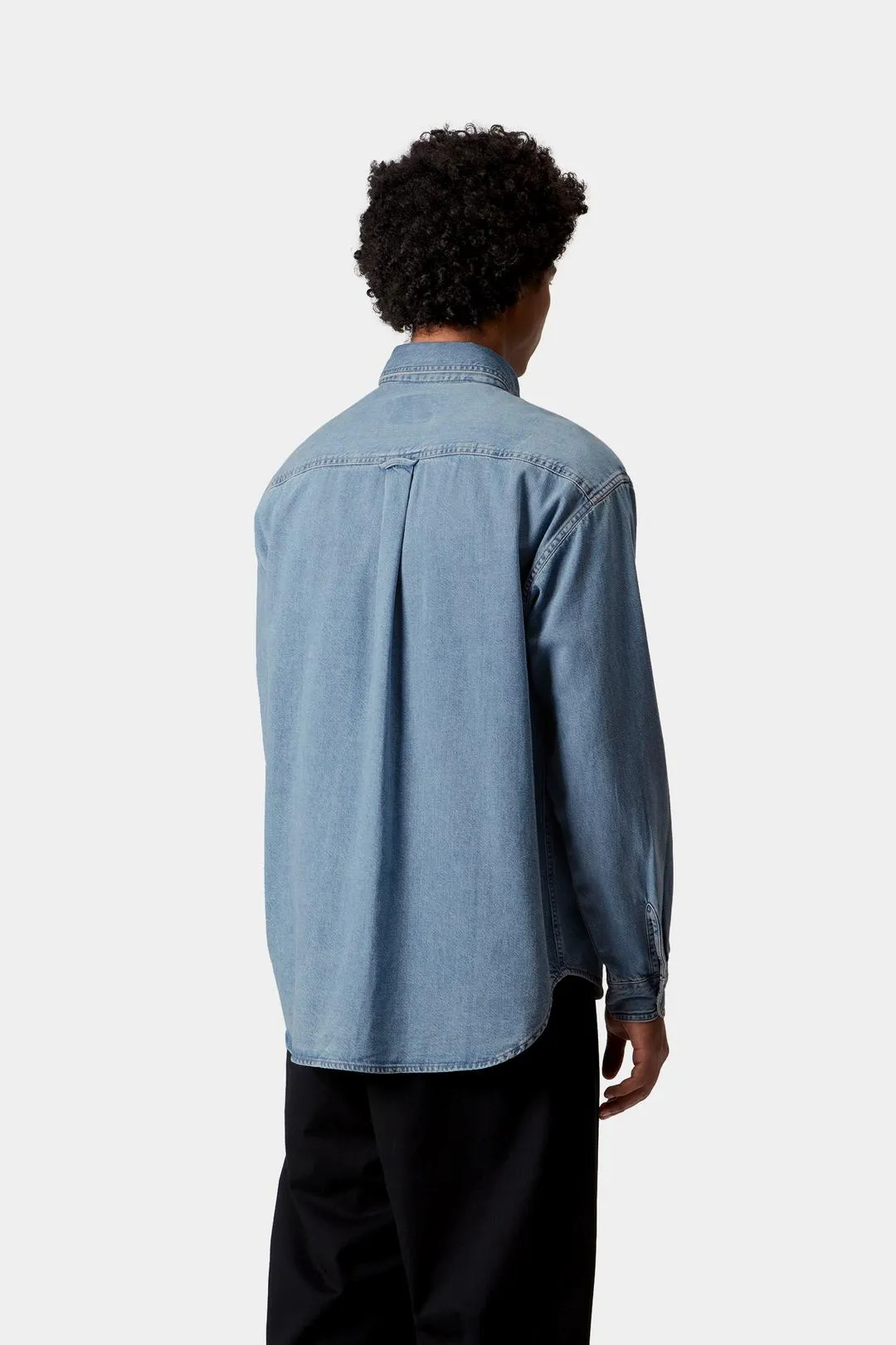 Carhartt WIP Mens Lucas Shirt | Blue Bleached sold by The Foot Factory product image thumbnail 4