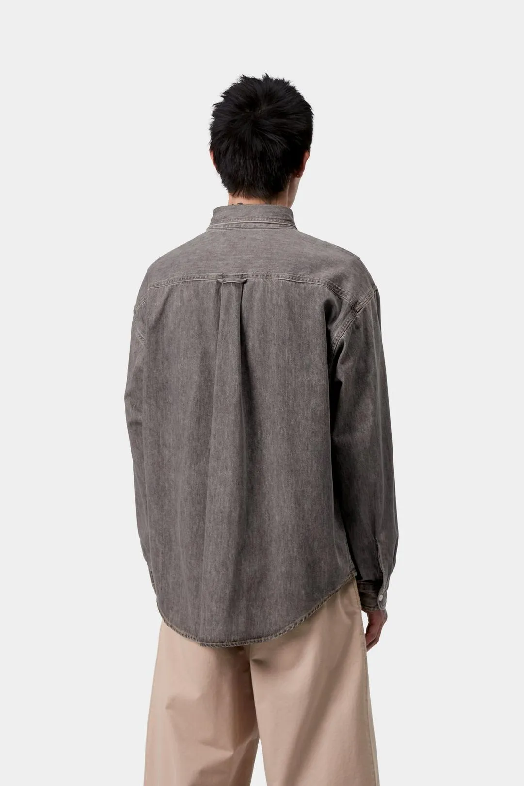 Carhartt WIP Mens Lucas Shirt | Black Bleached sold by The Foot Factory product image thumbnail 4