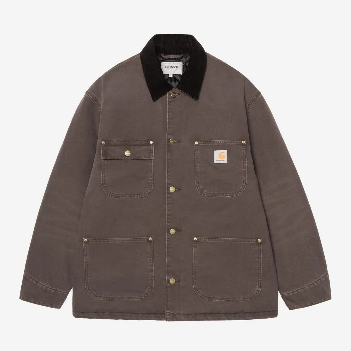 Carhartt WIP Mens OG Chore Coat Jacket | Tobacco / Black Stone Canvas sold by The Foot Factory