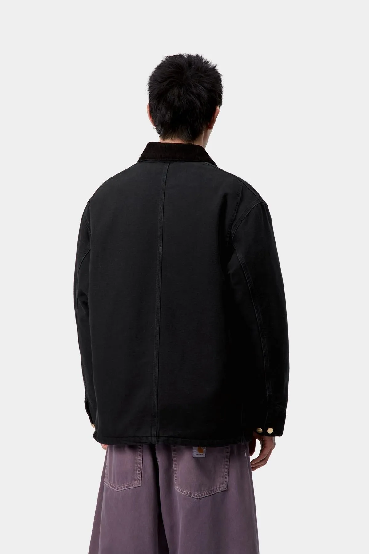 Carhartt WIP Mens OG Chore Coat Jacket | Black Stone Canvas sold by The Foot Factory product image thumbnail 5