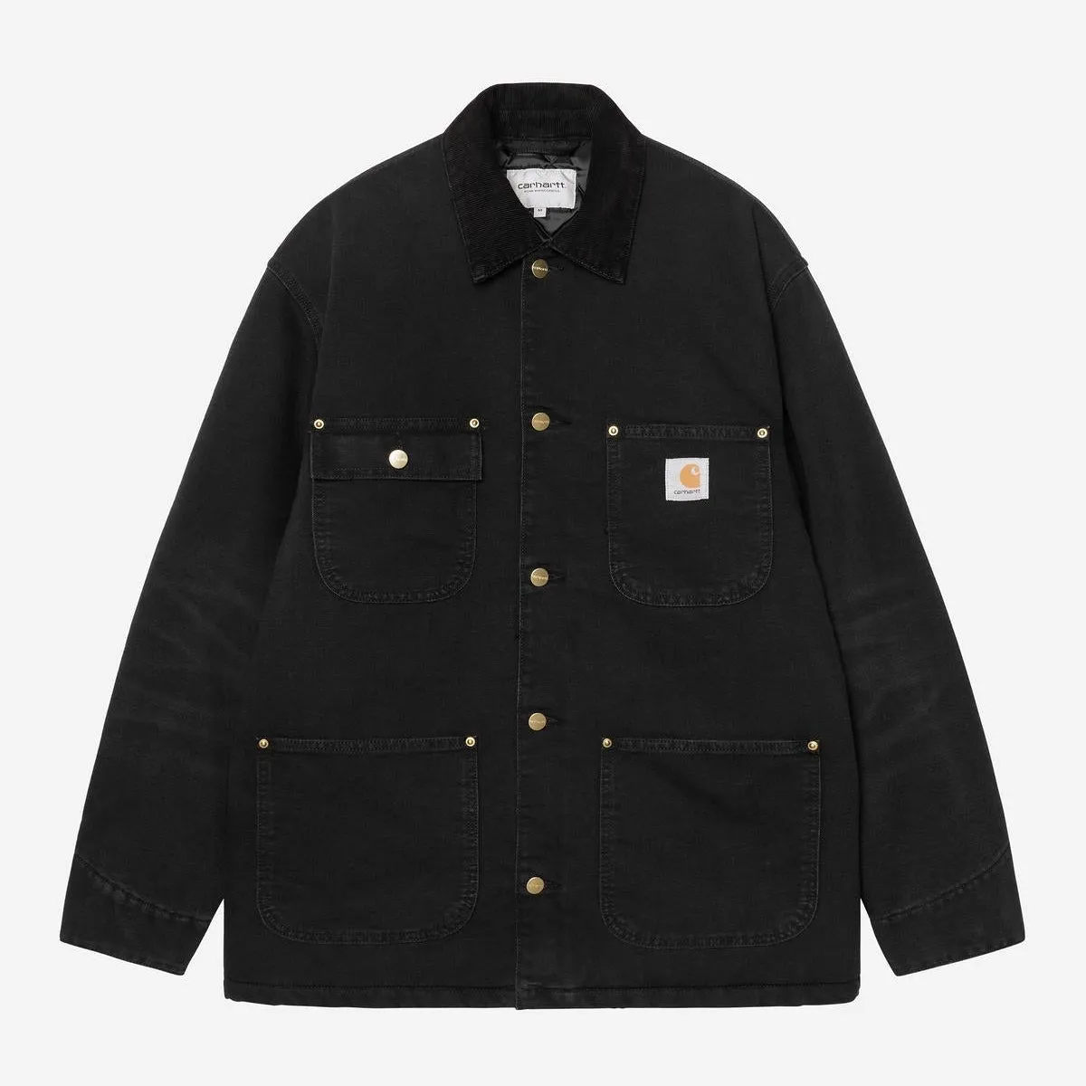 Carhartt WIP Mens OG Chore Coat Jacket | Black Stone Canvas sold by The Foot Factory