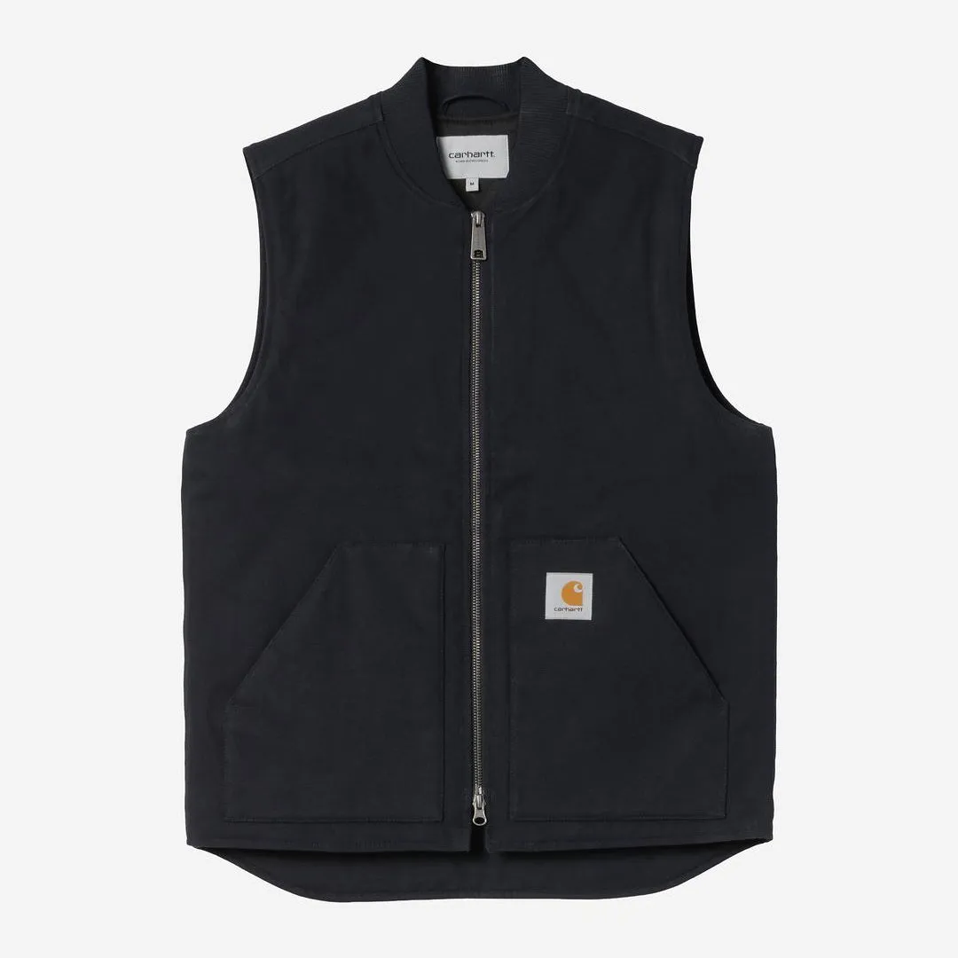 Carhartt WIP Mens Classic Vest | Dark Navy Rigid sold by The Foot Factory