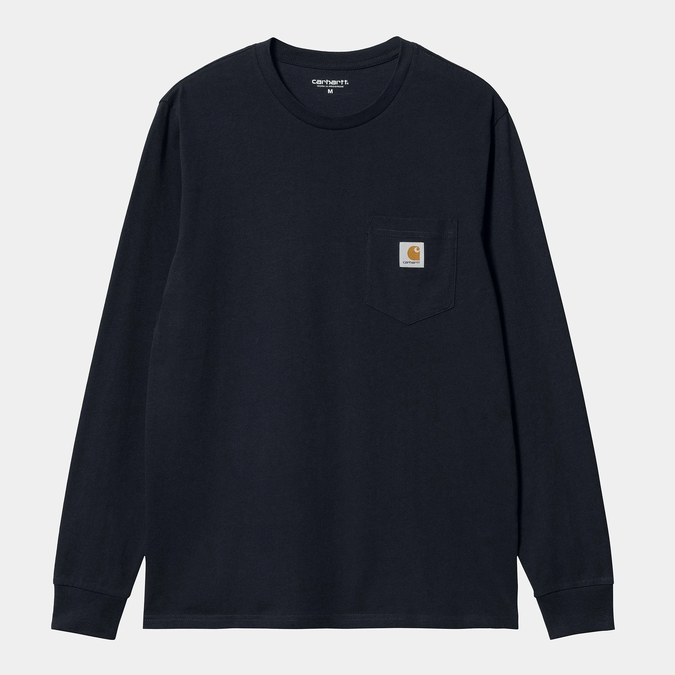 Carhartt WIP Mens Long Sleeve Pocket T-Shirt - Dark Navy sold by The Foot Factory
