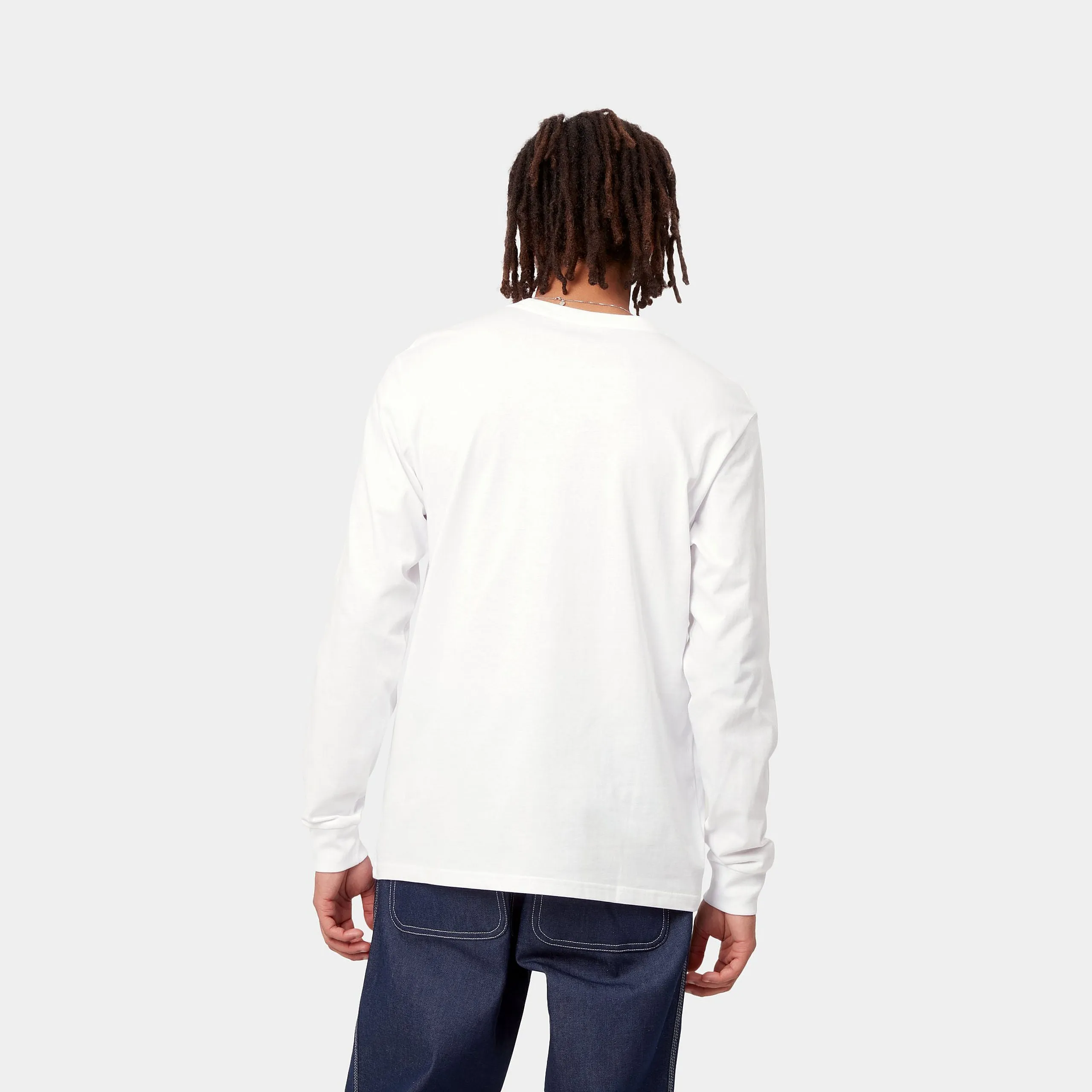 Carhartt WIP Mens Long Sleeve Pocket T-Shirt - White sold by The Foot Factory product image thumbnail 4