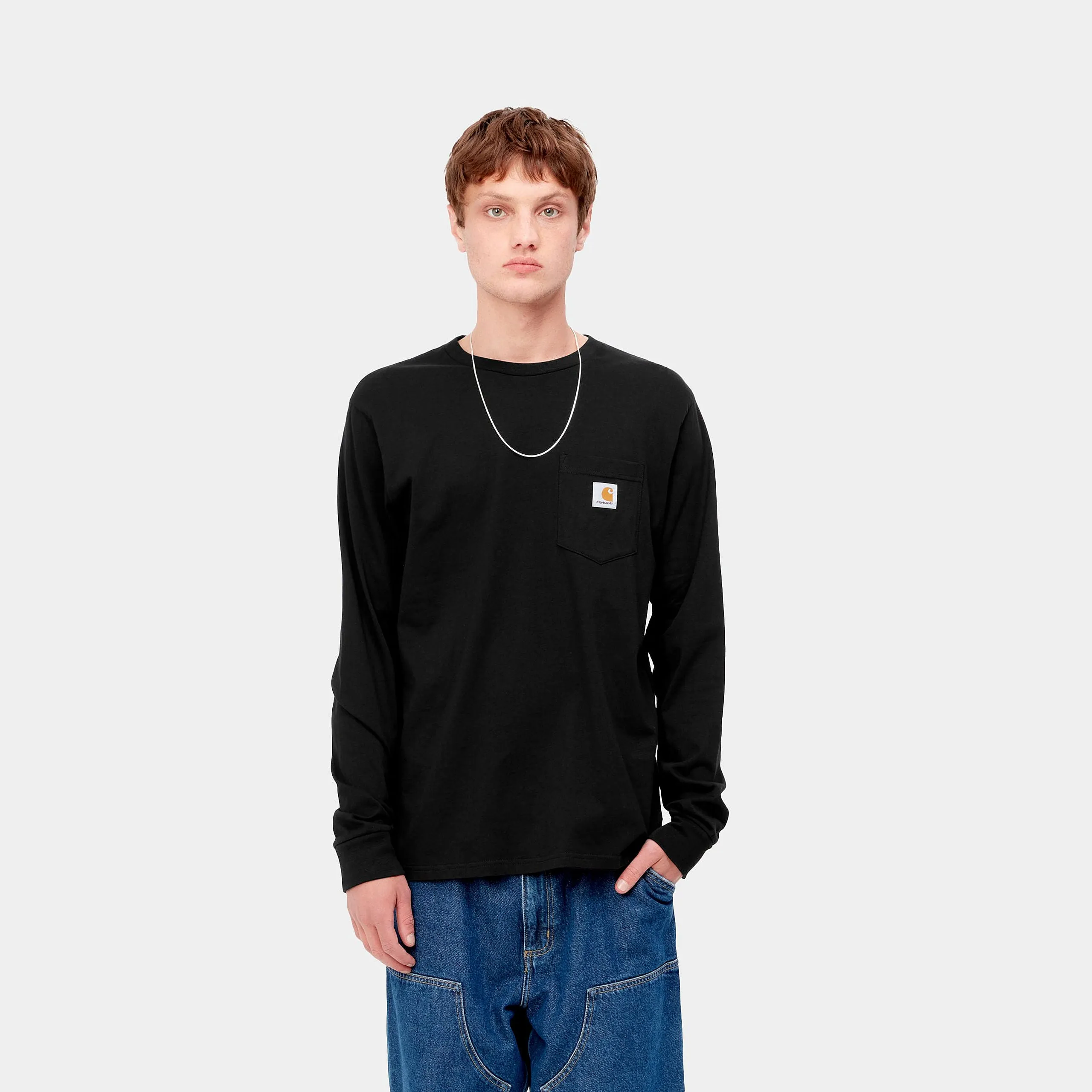 Carhartt WIP Mens Long Sleeve Pocket T-Shirt - Black sold by The Foot Factory product image thumbnail 3