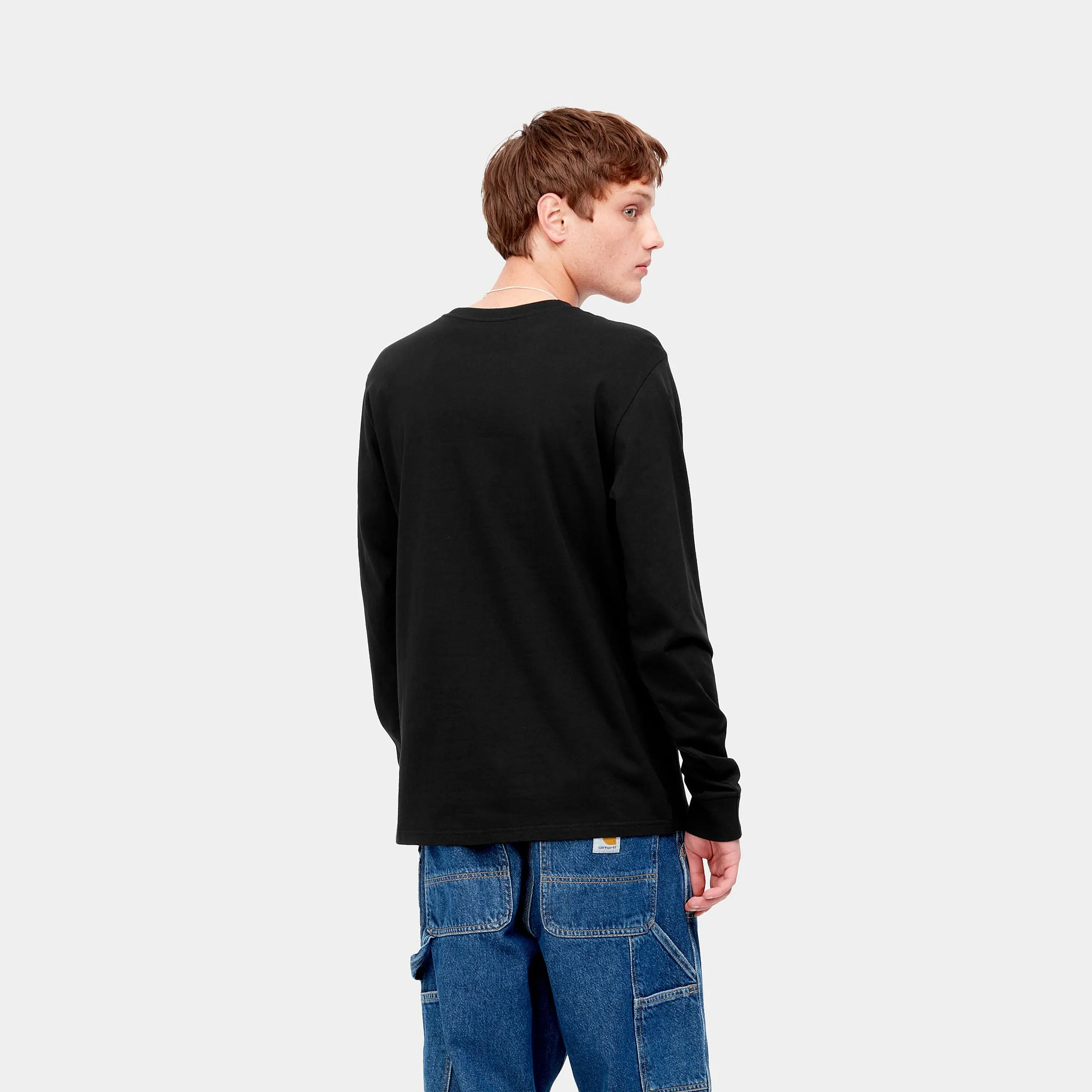 Carhartt WIP Mens Long Sleeve Pocket T-Shirt - Black sold by The Foot Factory product image thumbnail 4