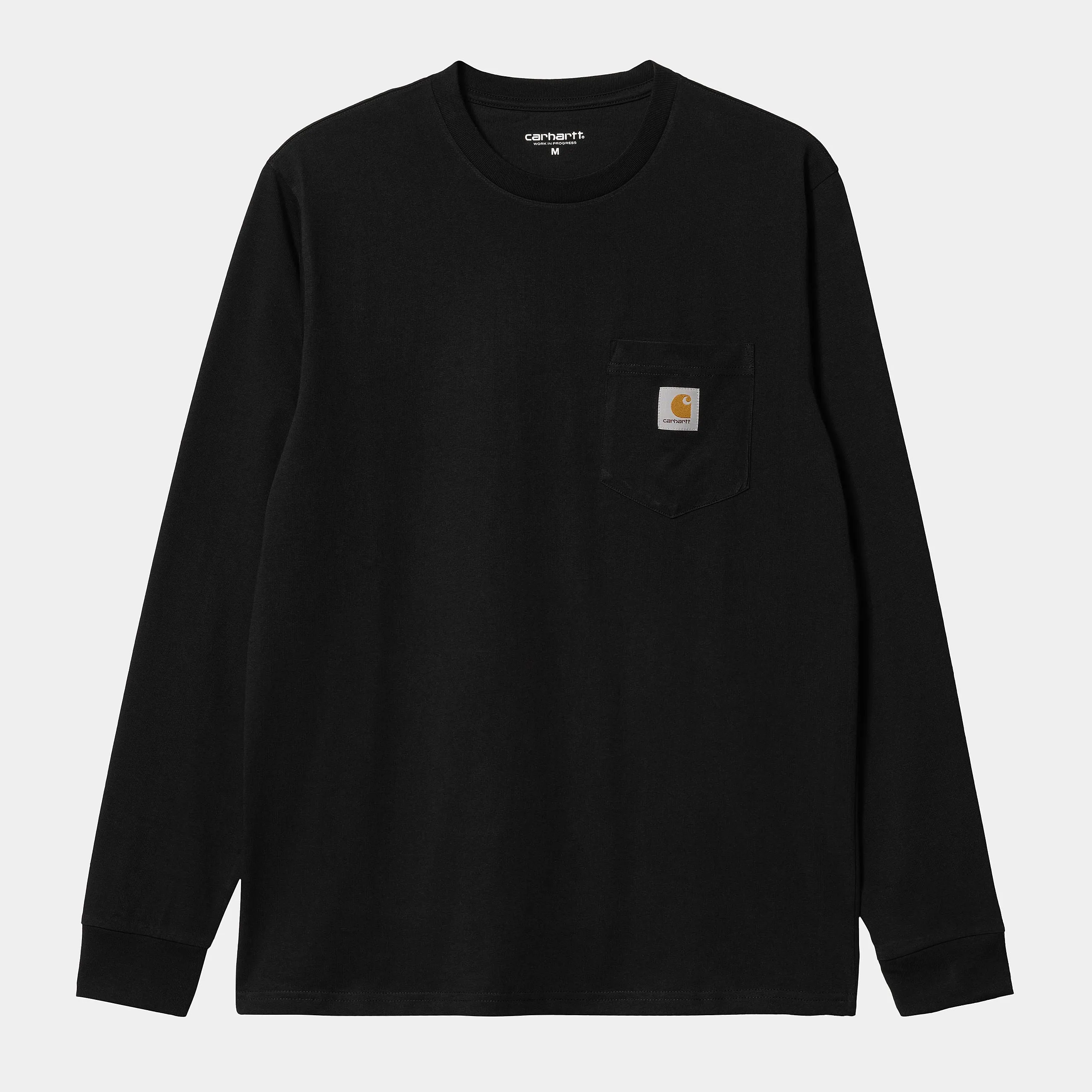 Carhartt WIP Mens Long Sleeve Pocket T-Shirt - Black sold by The Foot Factory