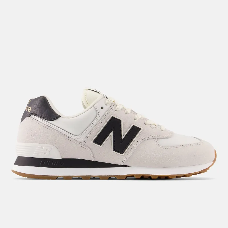 New Balance Mens 574 Fashion Trainers - White / Grey sold by The Foot Factory