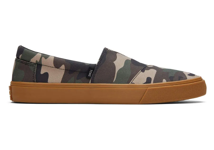 TOMS Mens Alpargata Fenix Slip On Camo Print Espadrille - Green Woodland sold by The Foot Factory