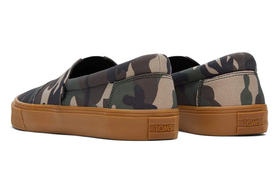 TOMS Mens Alpargata Fenix Slip On Camo Print Espadrille - Green Woodland sold by The Foot Factory product image thumbnail 3