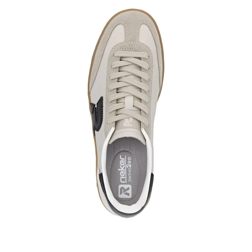 Rieker Womens Fashion Leather Trainers | Beige sold by The Foot Factory product image thumbnail 5