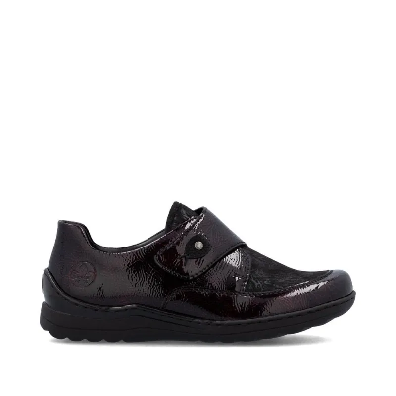 Rieker Womens Casual Extra Width Shoe | Deep Red made by Rieker