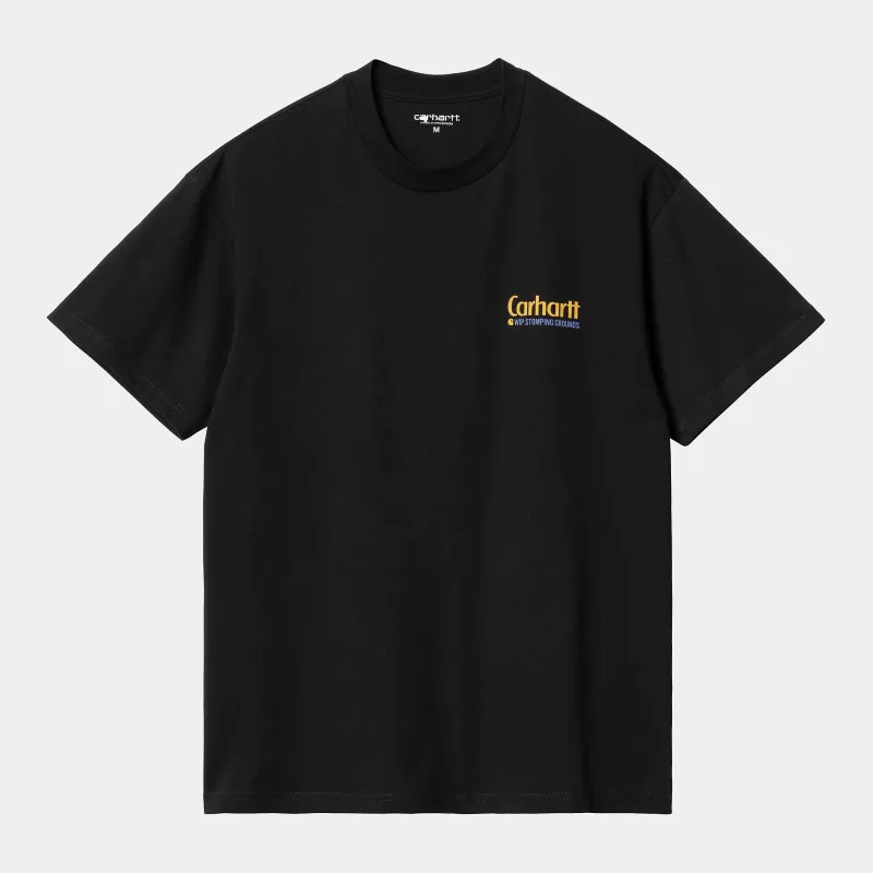 Carhartt WIP Mens Bewilderness Short Sleeved Organic T-Shirt - Black sold by The Foot Factory