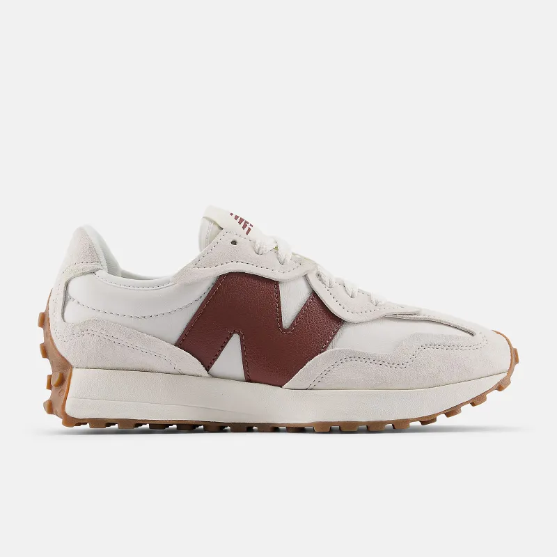 New Balance Unisex 327 Trainers | Linen / Rich Oak sold by The Foot Factory