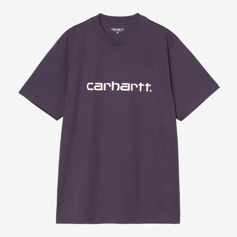 Carhartt WIP Mens Script T-Shirt | Lokers / Salt sold by The Foot Factory