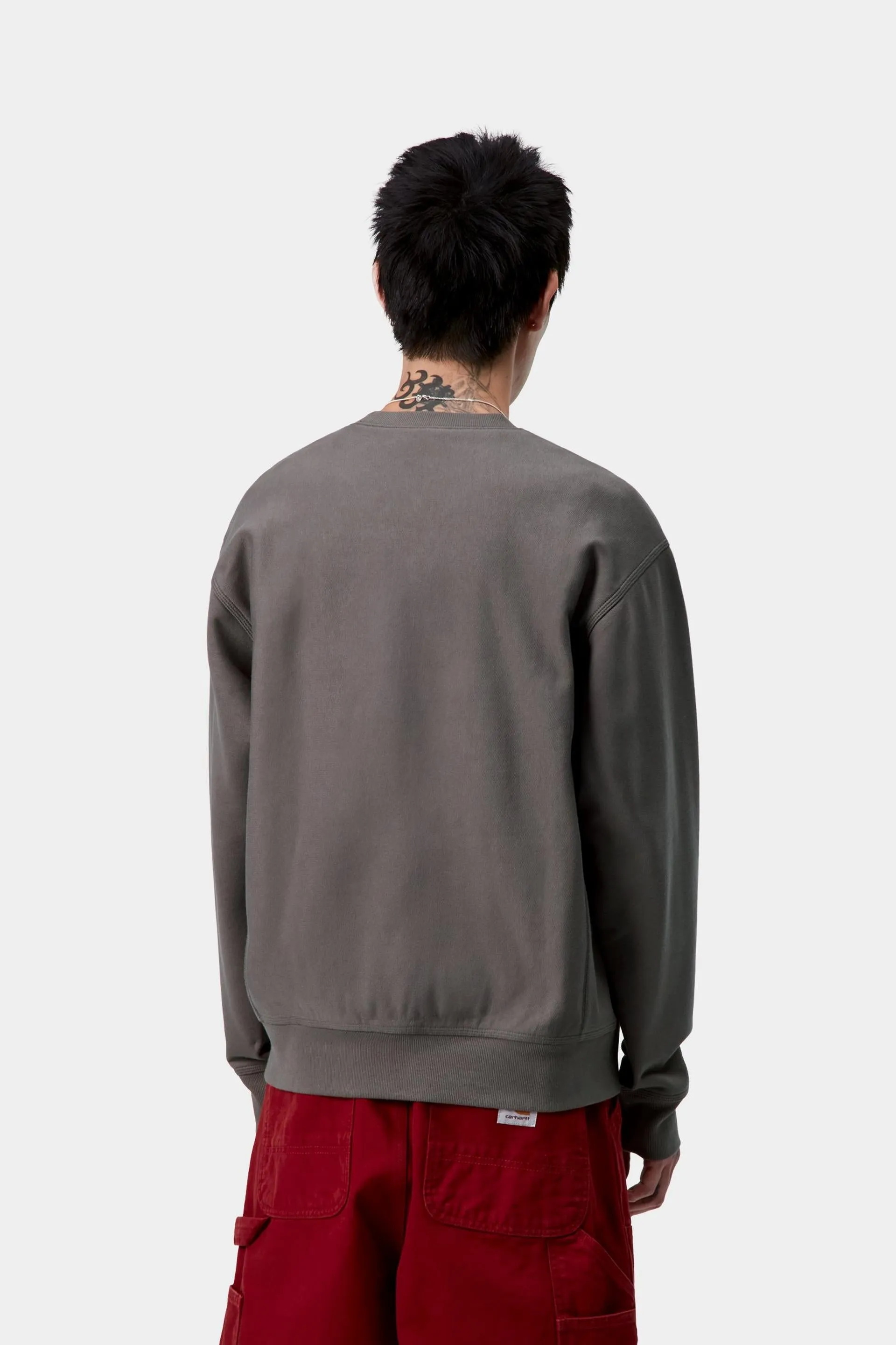Carhartt WIP Mens American Script Sweat Top | Porphyry sold by The Foot Factory product image thumbnail 4
