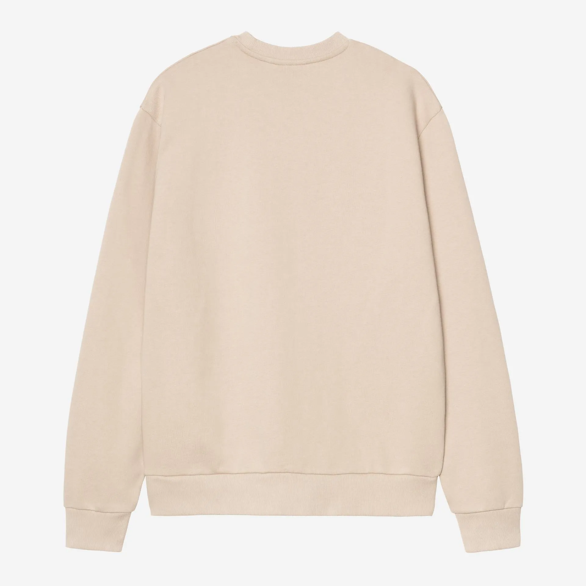Carhartt WIP Mens Script Embroidery Sweat Top | Fleur De Sel / White sold by The Foot Factory product image thumbnail 2