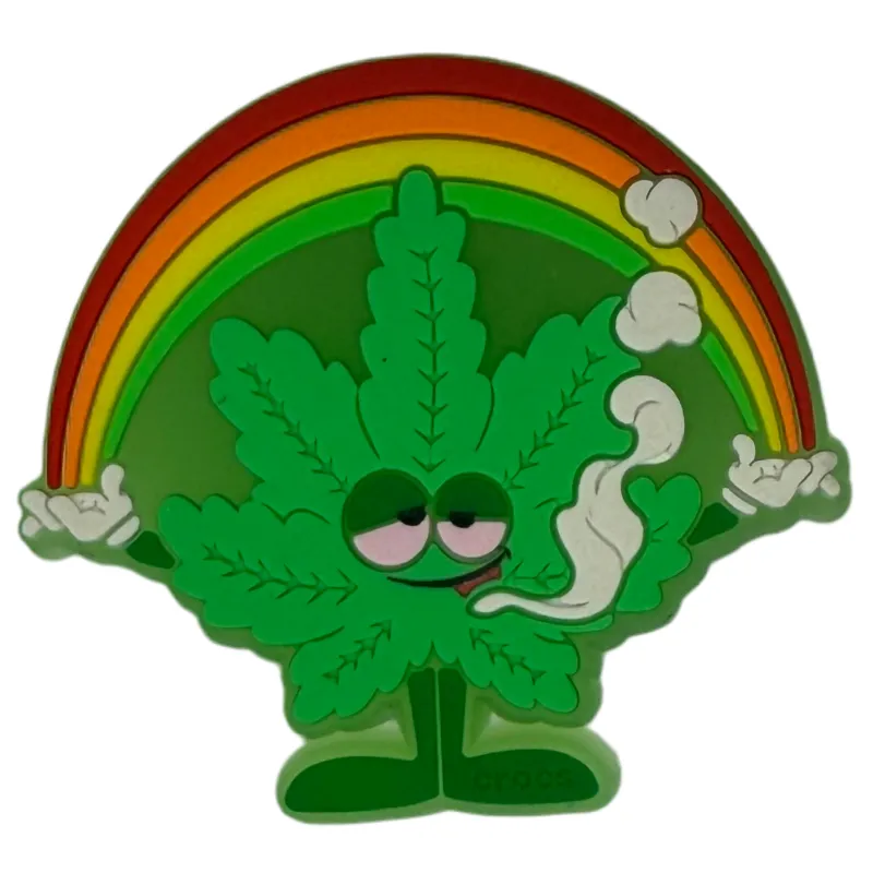 Crocs Jibbitz Hemp Leaf Rainbow Charm sold by The Foot Factory